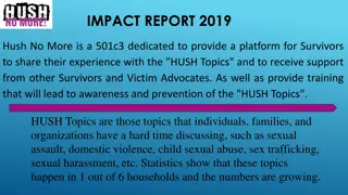 Empowering Survivors: HUSH.No.More 2019 Impact Report