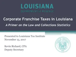 Louisiana Corporate Franchise Taxes: Laws, Changes, and Implications
