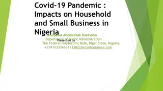 Impacts of Covid-19 Pandemic on Household and Small Business in Nigeria