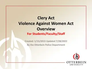 Clery Act and Violence Against Women Act