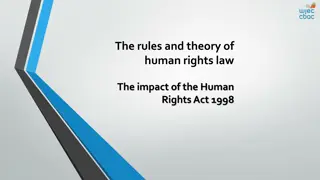 Impact and Application of the Human Rights Act 1998: Explained and Evaluated
