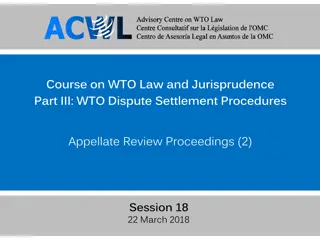 WTO Appellate Review Proceedings
