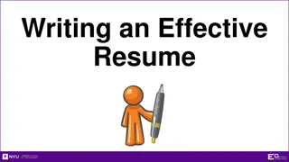 Writing an Effective Resume - Stand Out and Get Noticed