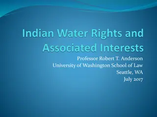 Indian Water Rights: Historical Context and Legal Framework