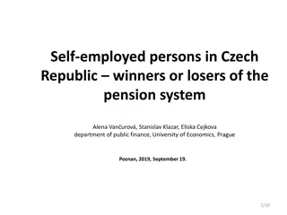Research on Pension System for Self-Employed in Czech Republic