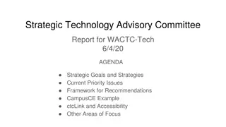 Strategic Technology Advisory Committee Report: WACTC-Tech Framework