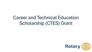 Career and Technical Education Scholarship Grant Overview