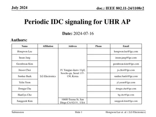 Periodic IDC Signaling for UHR Mobile AP