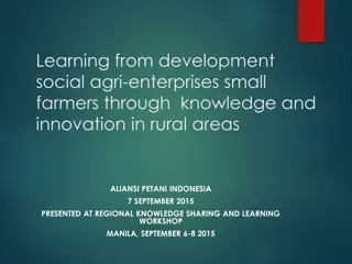 Learning from Social Agri-Enterprises in Rural Areas
