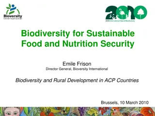 Addressing Global Food Insecurity through Biodiversity