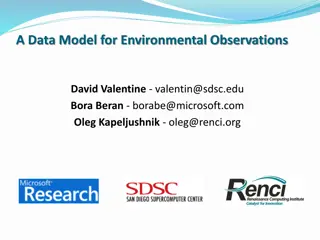 Data Model for Environmental Observations