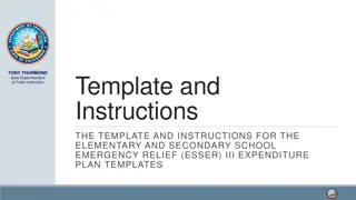 ESSER III Expenditure Plan: Template, Instructions, and Requirements