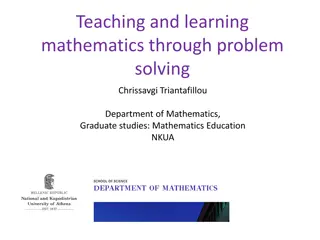 Teaching and Learning Mathematics Through Problem Solving in Mathematics Education