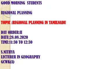 Regional Planning in Tamil Nadu - Department of Town & Country Planning