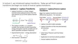 Introduction to Laplace Transforms and Inverse Transformations