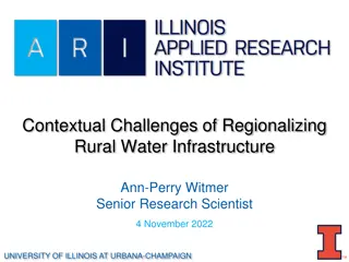 Challenges and Solutions in Regionalizing Rural Water Infrastructure