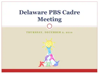 Delaware School Climate Survey and PBS Cadre Meeting Highlights