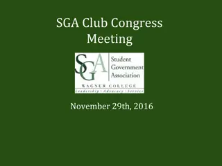 SGA Club Congress Meeting Highlights November 29th, 2016