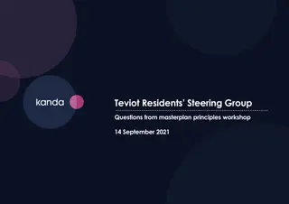 Residents Steering Group Workshop Feedback on Teviot Masterplan Principles