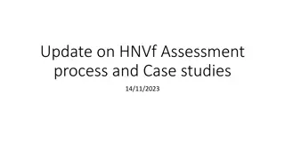 Update on HNVf Assessment Process and Case Studies