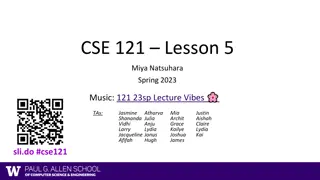 Spring 2023 CSE 121 Lesson 5: Coding Concepts and Nested Loops