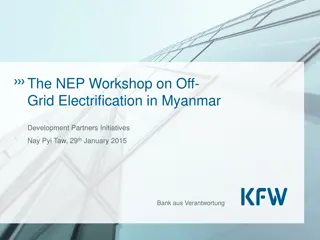 KfW Development Bank Initiatives in Myanmar & Energy Access Support