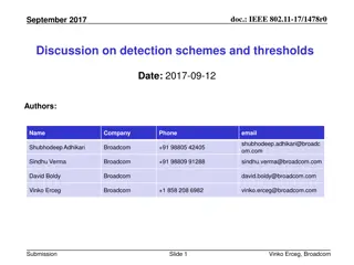 Discussion on Wi-Fi Detection Schemes and Thresholds in IEEE 802.11-17/1478r0