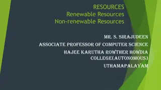 Types of Resources: Renewable vs. Non-Renewable