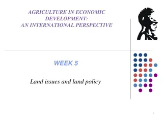 International Perspective on Land Issues in Economic Development