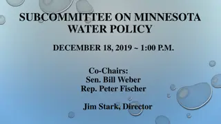 Minnesota Water Policy Subcommittee Meeting Summary