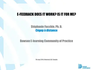 Benefits of E-Feedback in Distance Education