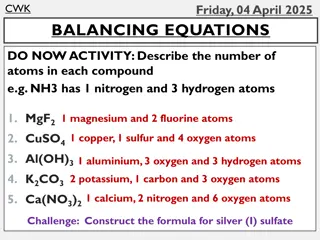 Balancing Chemical Equations and Conservation of Mass