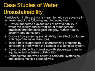 Water Resource Problems and Drivers of Unsustainability