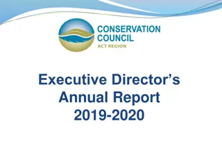 Conservation Council ACT Annual Report 2019-2020 - Achievements and Impact