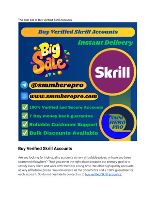 The best site to Buy Verified Skrill Accounts