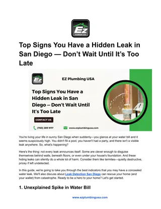 Top Signs You Have a Hidden Leak in San Diego — Don’t Wait Until It’s Too Late