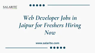 Web Developer Jobs in Jaipur for Freshers Hiring Now