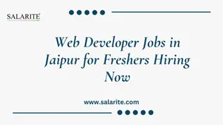 Web Developer Jobs in Jaipur for Freshers Hiring Now