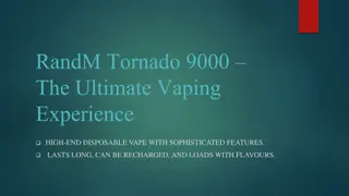 Experience Unmatched Flavour with RandM Tornado 9000 Disposable Vape