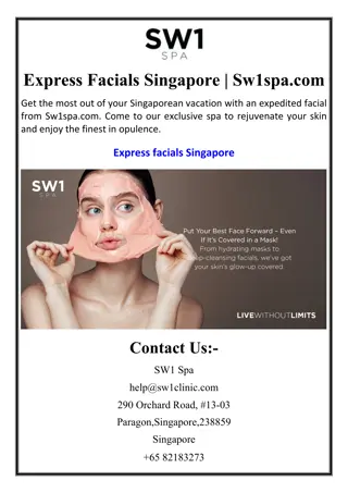 Express Facials Singapore | Sw1spa.com