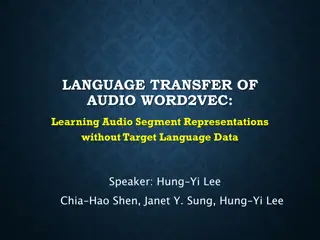 Learning Audio Segment Representations with Language Transfer of Audio Word2Vec