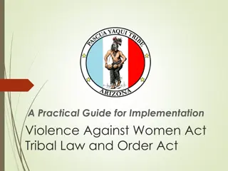 Implementing Tribal Laws for Addressing Crimes in Indian Country