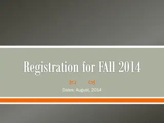 Fall 2014 Registration Guidelines
