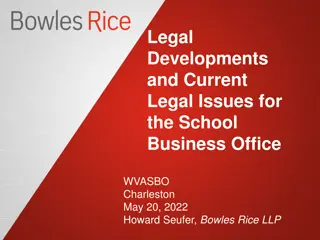 Legal Updates and Recent Developments for School Business Offices