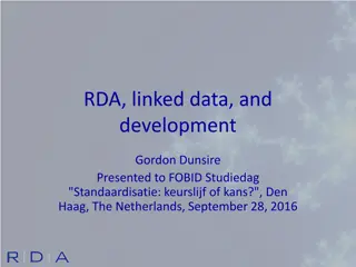 Connecting RDA and Linked Data for Development in Library Standards