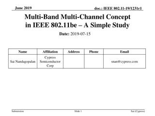 Multi-Band Multi-Channel Operation in IEEE 802.11be