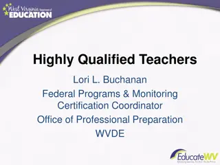 Qualifications for Highly Qualified Teachers in West Virginia