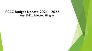 RCCC Budget Update 2021-2022 Highlights