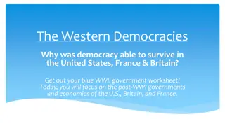 Post-WWI Governments & Economies of the Western Democracies