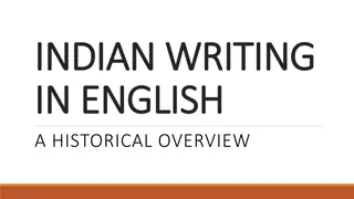 Evolution of Indian Writing in English: A Historical Overview